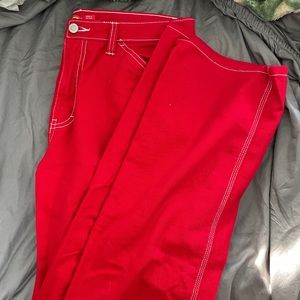 Red Dickie’s carpenter pants